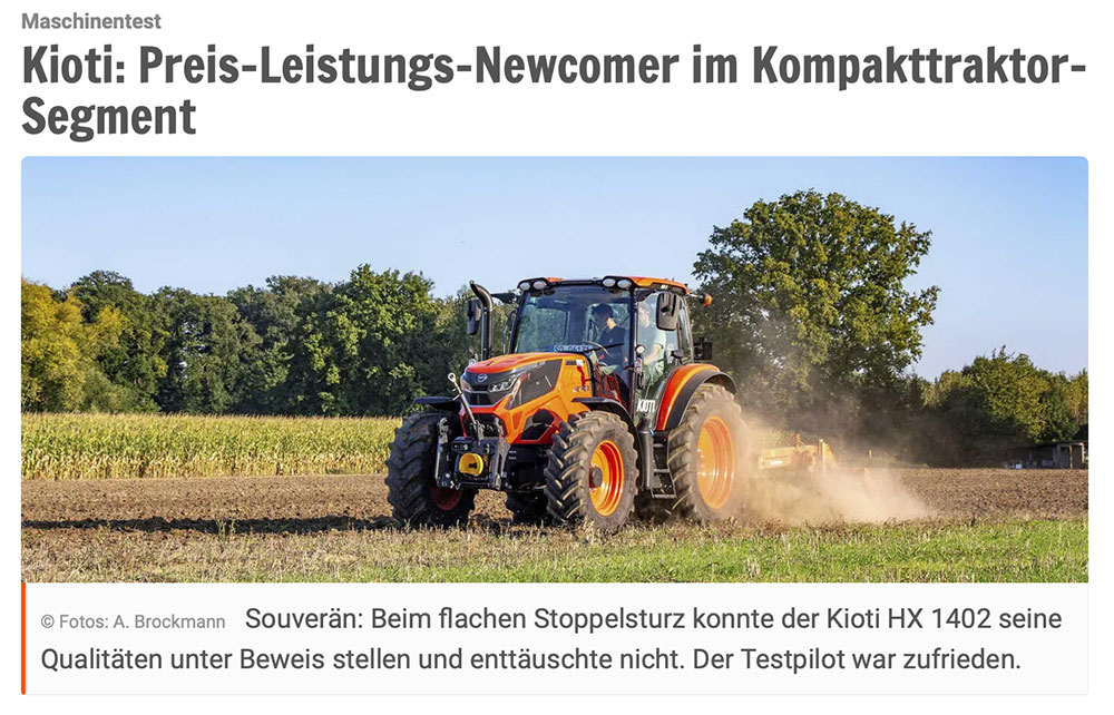 Kioti: Preis-Leistungs-Newcomer im Kompakttraktor-Segment